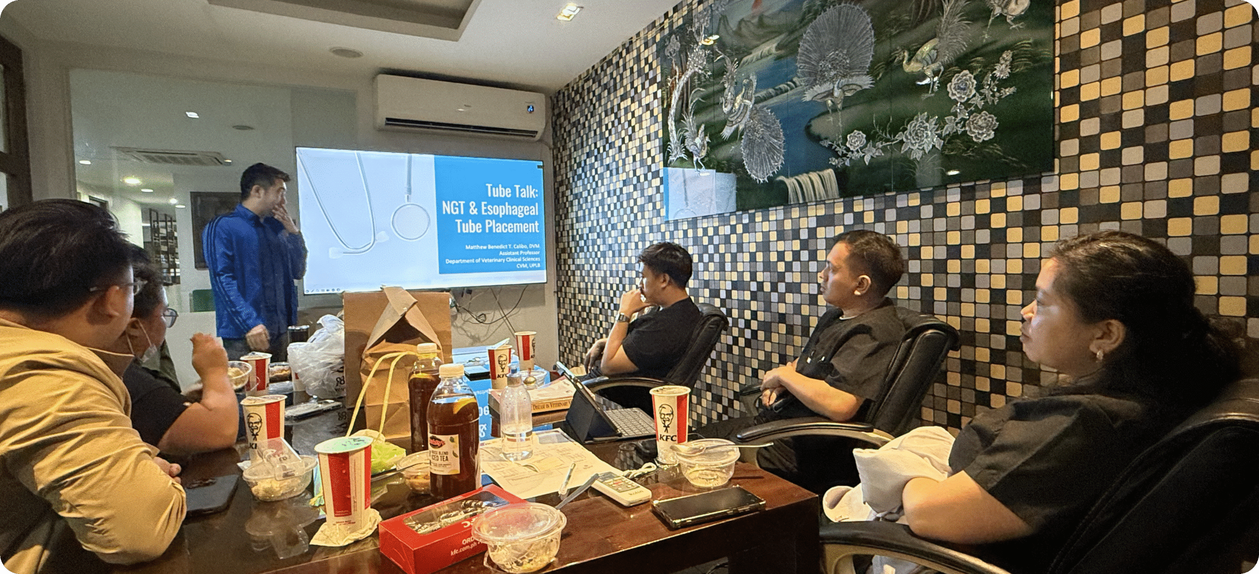 A veterinarians seminar.